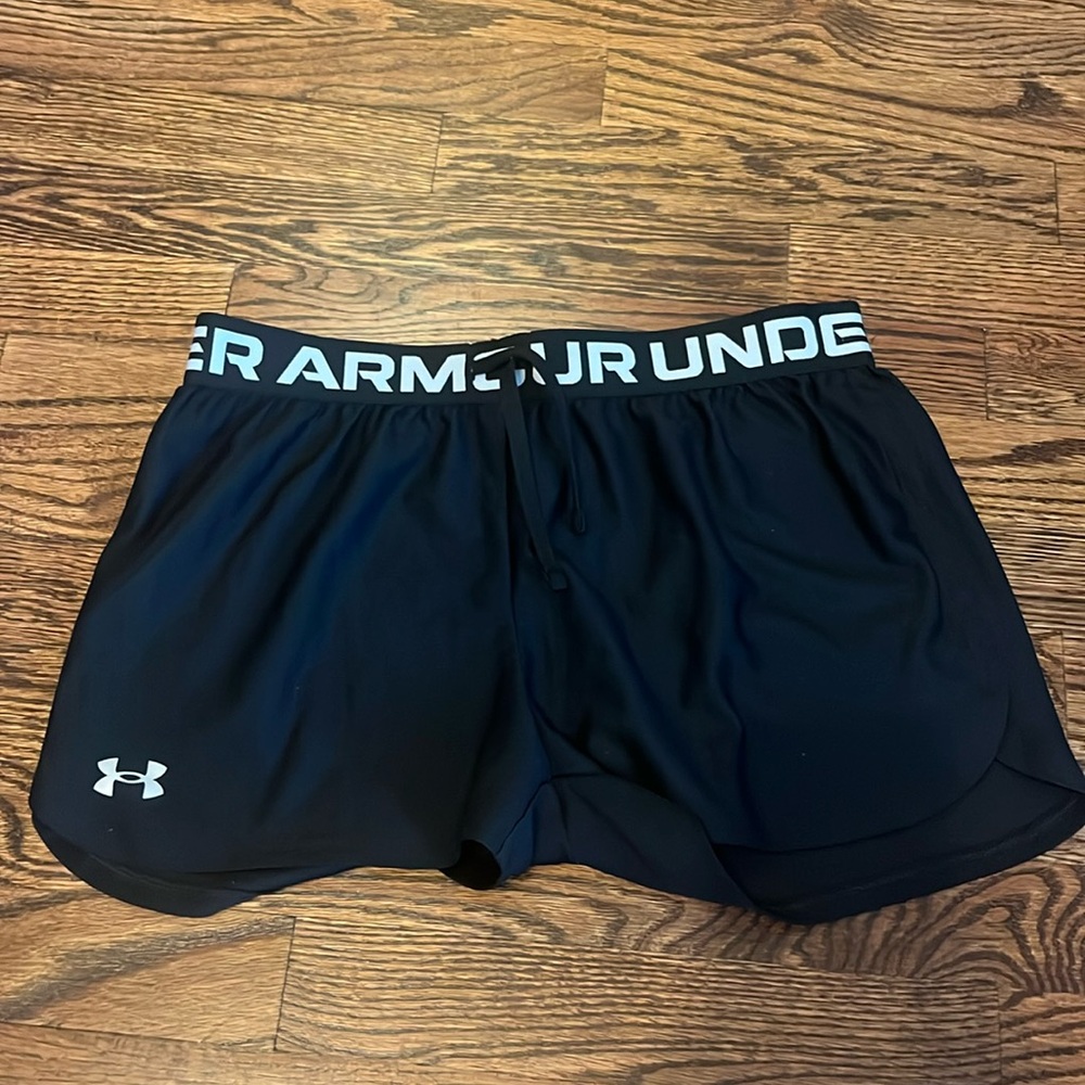 under armour black girls shorts